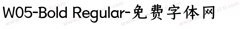 W05-Bold Regular字体转换